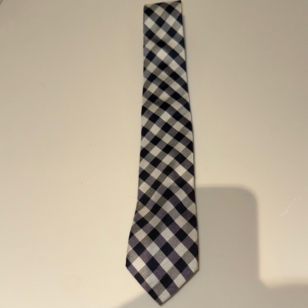 Original Penguin Black and Gray Plaid Tie